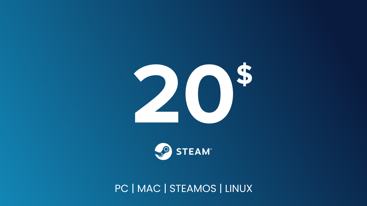 Steam Gift Card - 20 USD