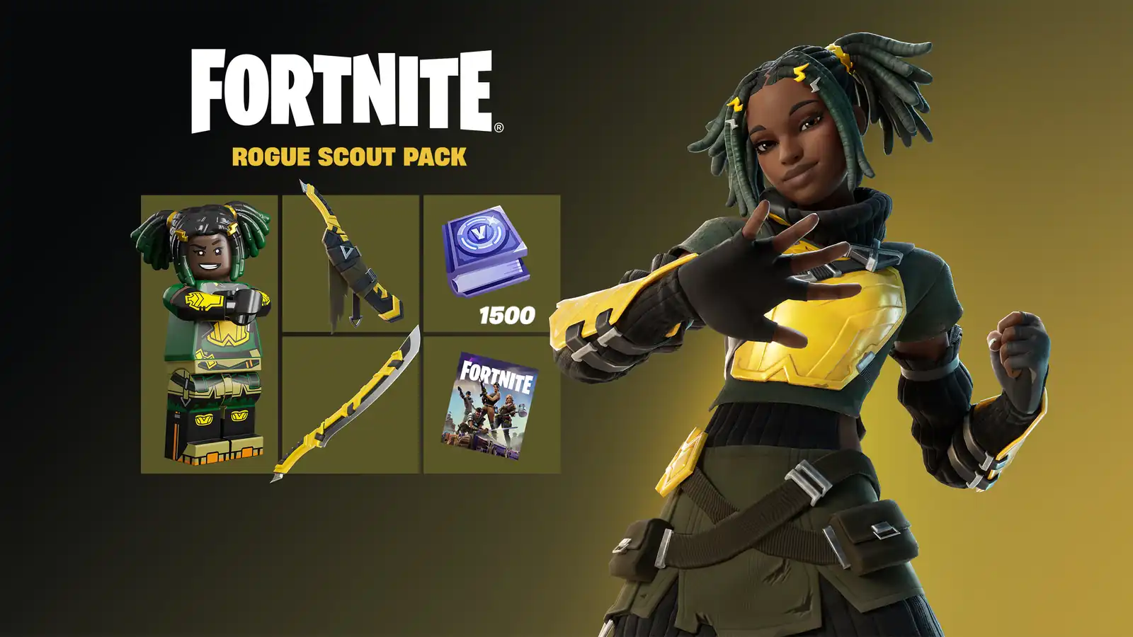 Fortnite - Rogue Scout Pack (+ 1,500 V-Bucks Challenge)