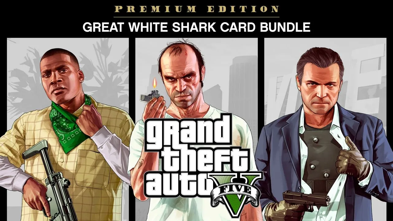 Grand Theft Auto V (GTA V): Premium Edition & Great White Shark Card Bundle
